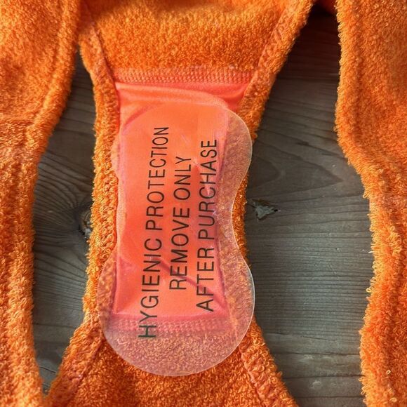 TRIANGL BOTTOM ONLY POPPY ORANGE TERRY NO BAG NEW - Picture 6 of 7